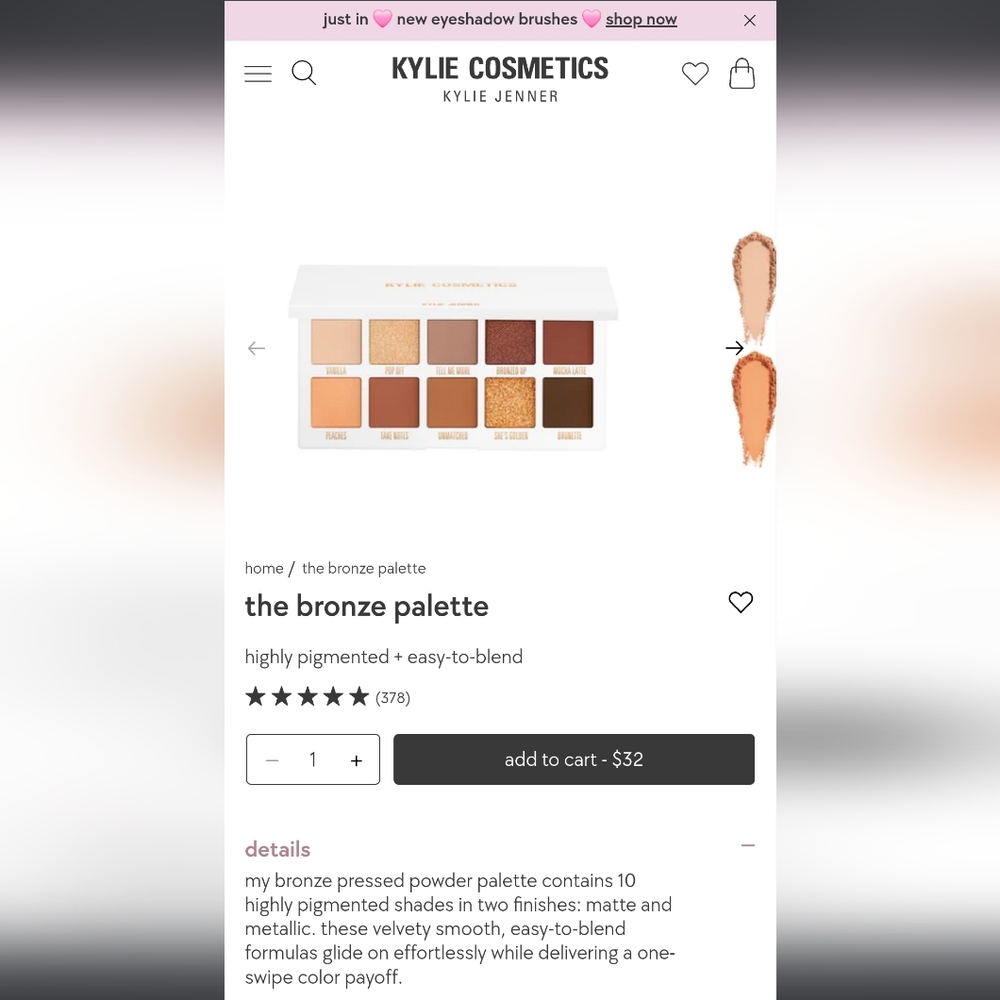 NEW Kylie Cosmetics Eyeshadow Palette & Brush Bundle - Picture 3 of 4